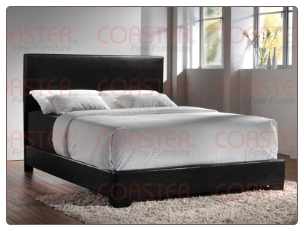 Upholstered Beds Contemporary Queen Upholstered Platform Bed 300260Q