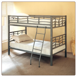 Bunks Twin Bunk Bed with Ladder by Coaster