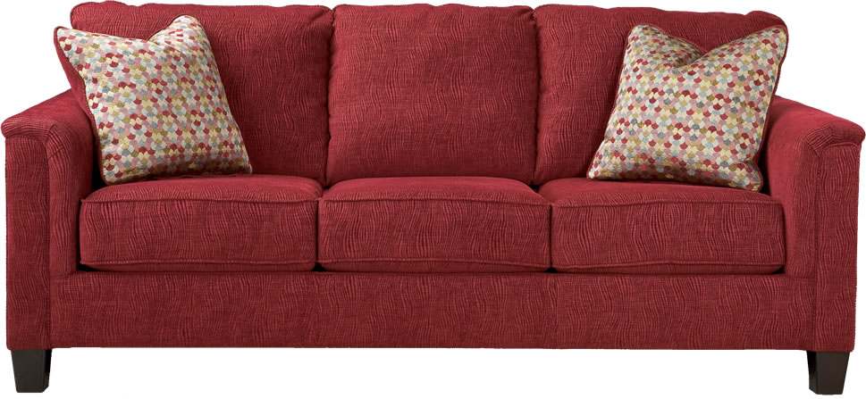 Alfa Img Showing Red Fabric Sofa