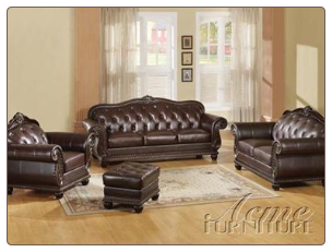 Acme Furniture Living Room Top Gain Leather Sofa Set 15030 SET