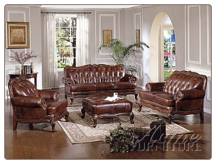 Tri-Tone 100% Leather Living Room  Set Acme 05945