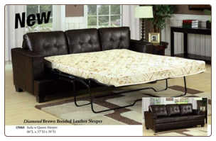 Acme Fine Furniture 15060 Diamond Brown Bonded Leather Sleeper