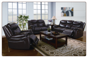 Moreno Leather Power Motion Recliner Living room Set