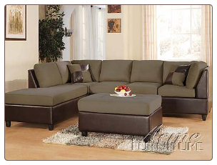 Acme Furniture Pebble Easy Rider and Espresso Bycast Sofa 2 Piece 00110A Set