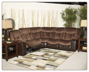 79202 Tafton - Java Double Reclining Sectional Loveseats with Wedge Signature Design by Ashley