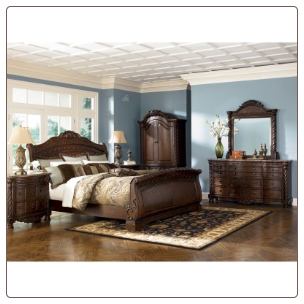 North Shore Sleigh Bedroom Set: Signature Design by Ashley Furniture