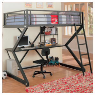 Bunks Workstation Full Loft Bed by Coaster