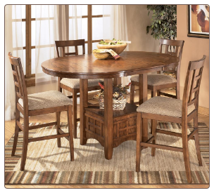 Ashley Furniture Cross Island 5-Piece Counter Height Ext Table Dining Set at SuperStore