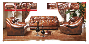 ESF  - 562 Spotty Brown Leather 2 Pcs - Classic Living Room Set