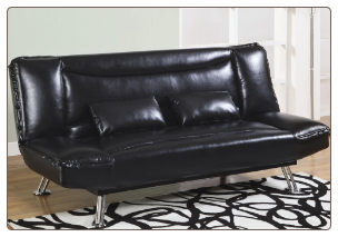 Coaster 300144 Black Finish Futon Sofa Bed Klik Klak