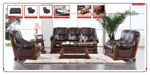 ESF  -Castellon Modern Full Leather Living Room Set