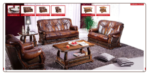 ESF  -Oakman Modern Leather Living Room Set