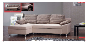 ESF - 6082 Modern Sectional Sleeper in Full Fabric by European Style Furniture