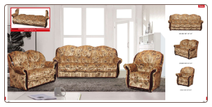 ESF  - Sara Classic 2 Pcs Living Room Set with Wood Trim (Sofa, Loveseat and Chair) - ESF Furniture