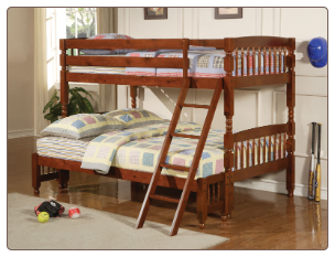 Coaster Twin/Full Bunk Bed in Brown Pine