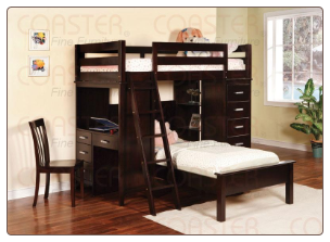 Bunks Workstation Twin Bunk Bed by Coaster