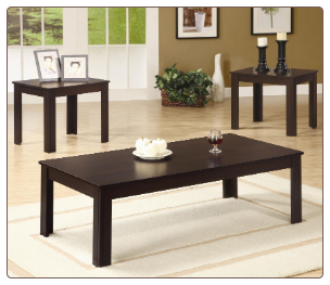 3 Piece Occasional Table Sets Casual Three Piece Occasional Table Set by Coaster