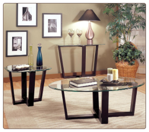 3 Piece Glass Coffee Table & End Tables - Coaster 700275