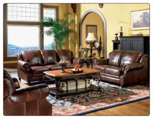 Princeton Leather Living Room Set