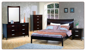 Urban Collection Deep Rich Cappuccino Finish Platform Bedroom Set - 200300
