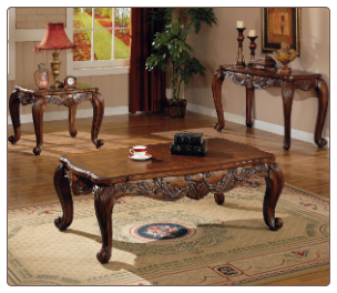 Union Square Shell and Leaf Coffee Table  Set (700468)