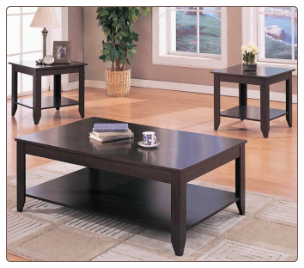 3 Piece Occasional Table Set with Shelves by Coaster