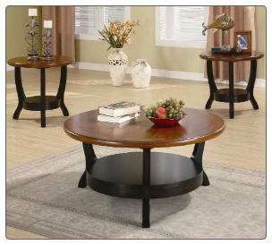 3 Piece Occasional Table Sets 3 Piece Two Tone Occasional Table Set by Coaster