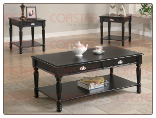 3 Piece Occasional Table Sets Traditional Coffee Table and End Table Set by Coaster
