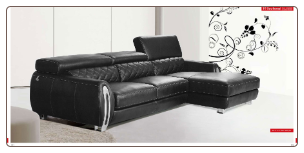 ESF - Modern 19 Sectional in Full Leather by European Style Furniture