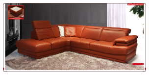 ESF  - Sofa Set 605 Leather with Adjustable Headrests by ESF