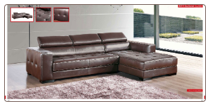 ESF - 8011 Modern Leather Sectional Sofa Set - ESF Furniture
