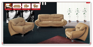 ESF  - 738 Leather Living Room Set