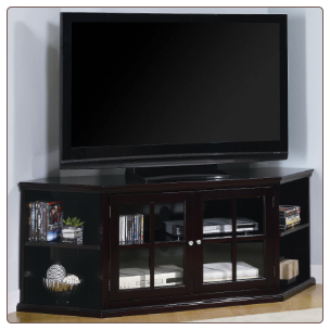Fullerton Transitional Corner Media Unit with Glass Doors by Coaster