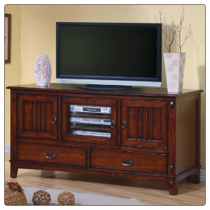 TV Stands Mission Style Media Console with Doors and Drawers by Coaster