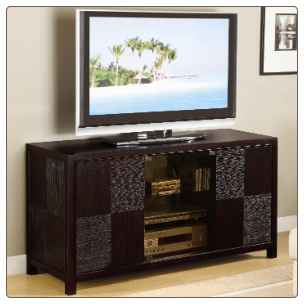 TV Stands Contemporary Television Console with Doors by Coaster