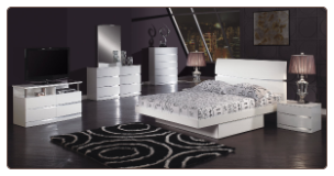 Aurora Platform Bedroom Set - White - Global Furniture