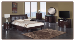 Evelyn Platform Bedroom Set - Wenge - Global Furniture