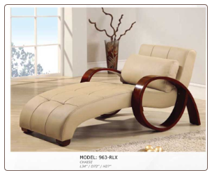 963 Relax Chaise - Cappuccino - Global Furniture