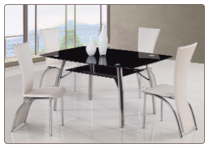 A091 Dining Set B - White - Global Furniture