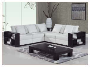 5 PCS Contemporary A130 Sectional Set - White - Global Furniture