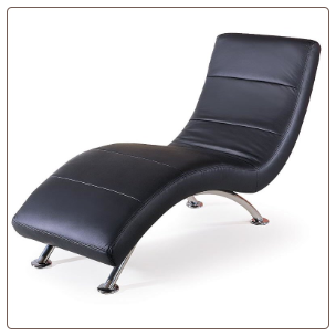 Global Furniture 820 Leather Chaise Lounge
