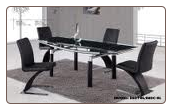 88DT+88DC-BLK Dinning Table + 4 Chairs