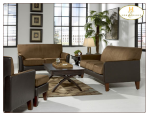 Microfiber Living Room Set in Contemporary Style, 'Petite' Collection by Homelegance.