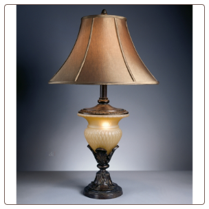 Famous Brand Lamps | Danielle Set of 2 Table Lamps Bronze & Glass L530944by Signature Design by Ashley