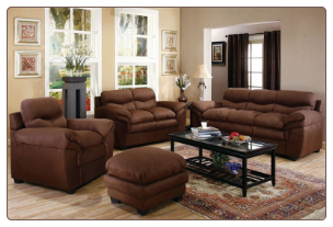 The Piper Living Room Collection 502081N by Coaster Deep Chocolate Finish, Microfiber