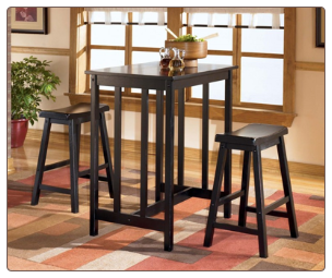 Conrad  - Counter Height Table with 4 Backless Bar Stools Set Signature Design by Ashley Furniture