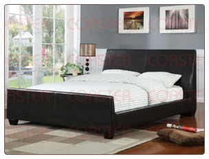 Brown Leather-Like Vinyl Bed by Coaster - 300251Q