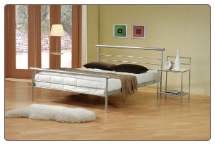 Coaster 300181 Contempoarary Metal Silver Queen Bed