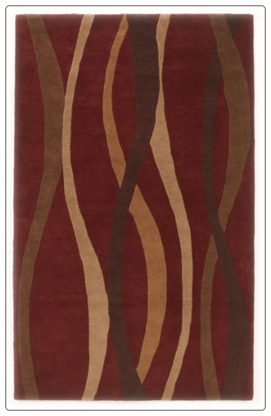 Contemporary Area Rugs Soundwave - Red Area Rug by Signature Design by Ashley