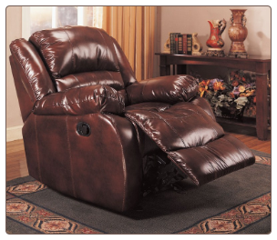 Coaster 600258 Rocker Recliner in Brown Bycast Leather